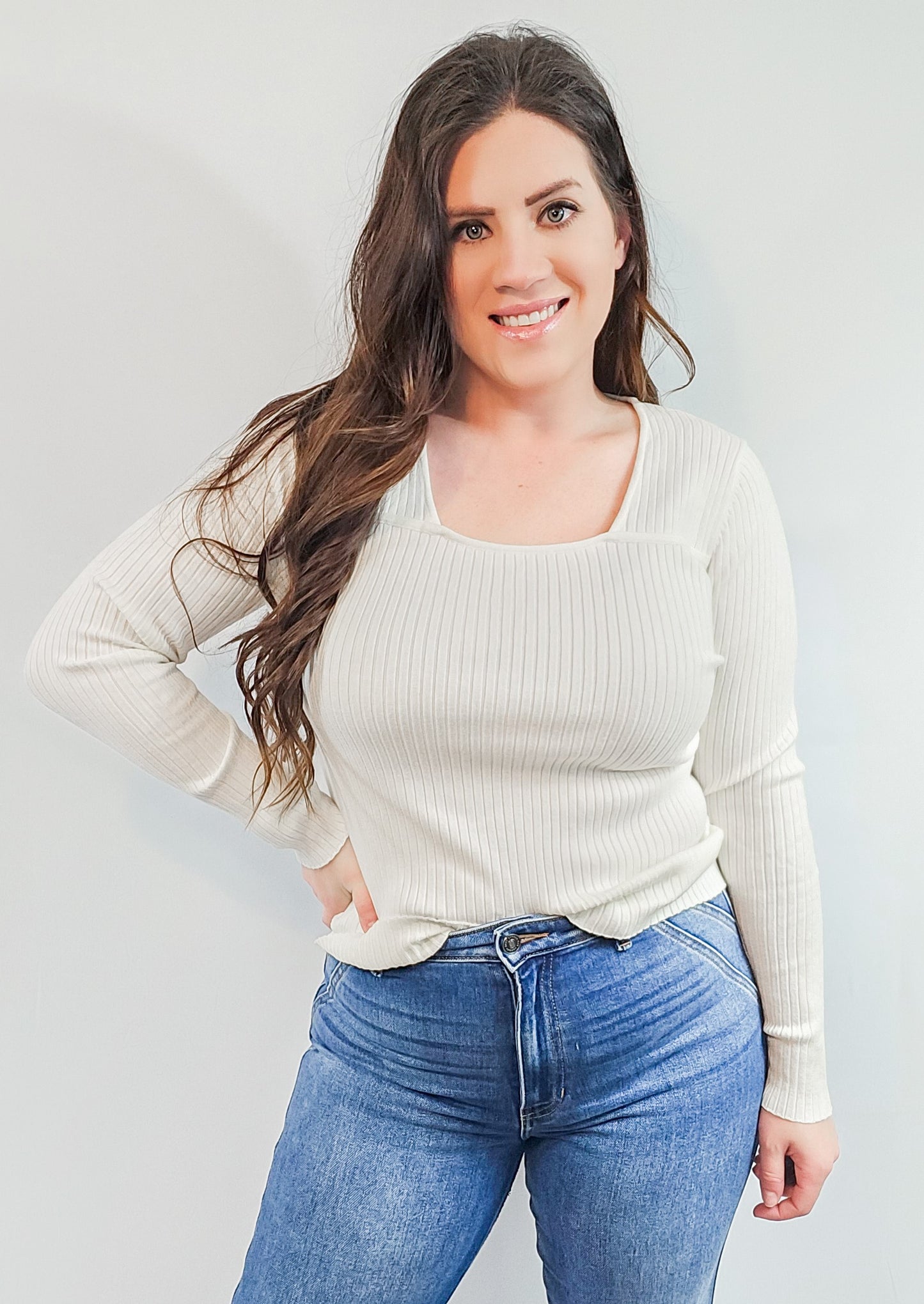 Piper Fitted Square Neck Sweater